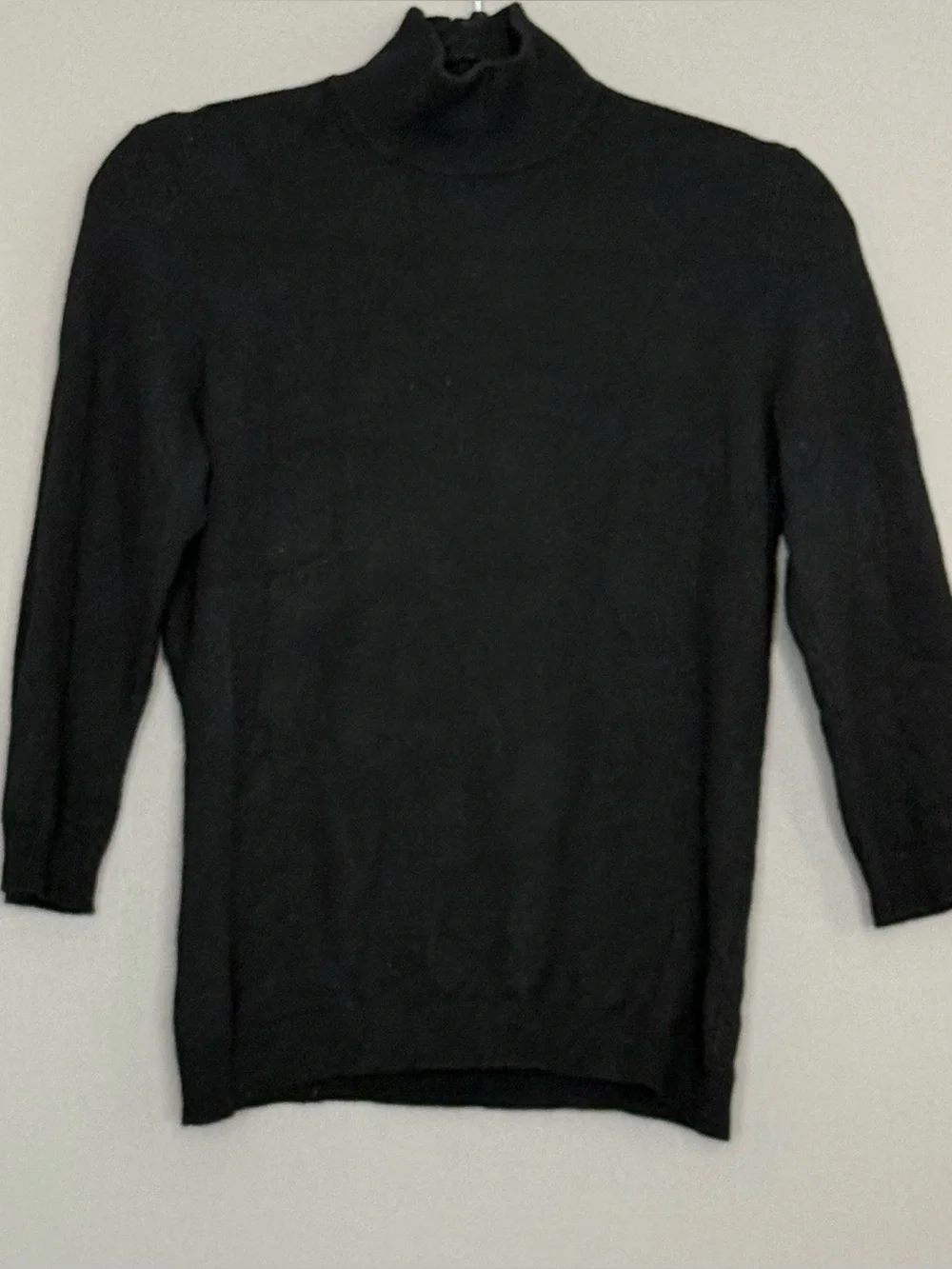 Tory Burch 100% Cashmere Back Zip Turtleneck Sweater Women’s Black Small